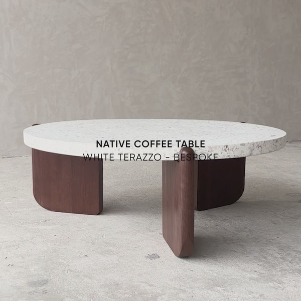 Native Coffee Table | White Terrazzo - Bespoke