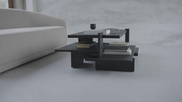 Abstract Coffee Table | Teak - Black