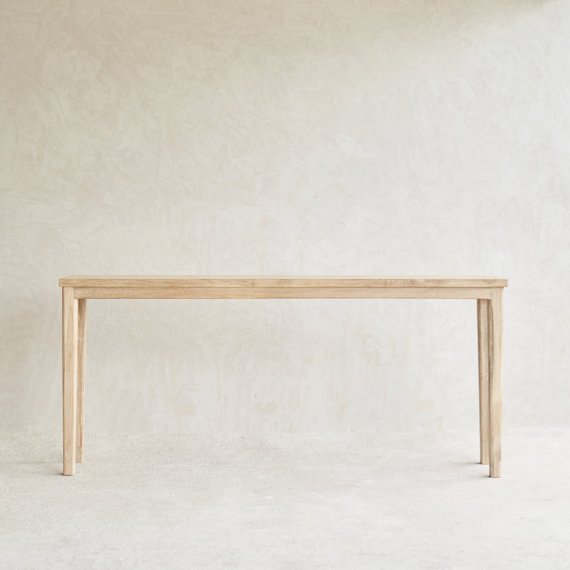 Rustic Java Teak Console | Whitewash