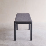 Folk Bench | Black Frame - Cinder (160cm)