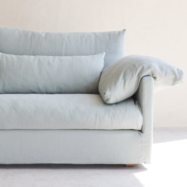 Island Fabric Sofa | 3 Seater - Celadon (222cm)