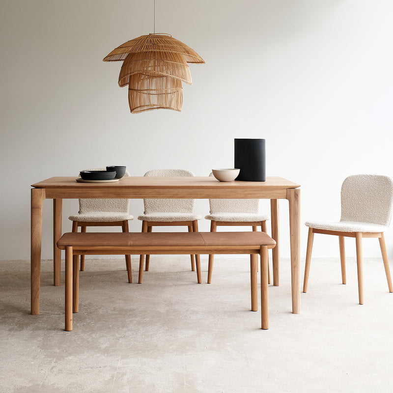 Folk Bench | Oak Frame - Canyon (160cm)