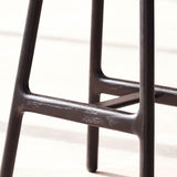 Odd Leather Counter Stool | Black Frame - Coal