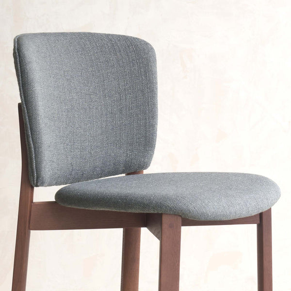 Pinta Fabric Dining Chair | Walnut Oak Frame - Basil