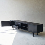 Yorke Oak TV Console | Black Stained Oak