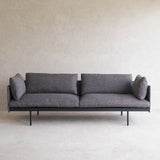 Bureau Fabric Sofa | 2.5 Seater (222cm) - Cinder