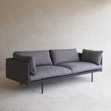 Bureau Fabric Sofa | 2.5 Seater (222cm) - Cinder