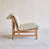 Cantaloupe Leather Armchair - Limestone