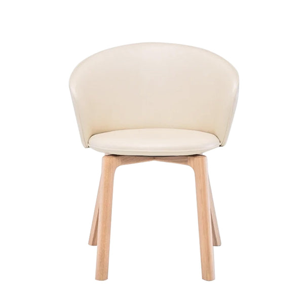 Glide Dining Chair - Oak, Custom Leather