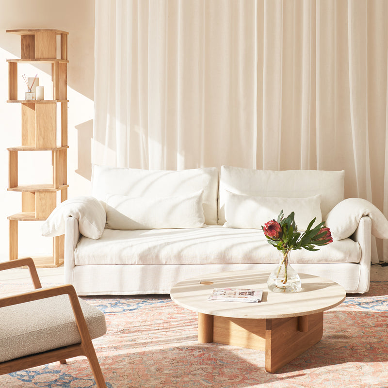 Sketch Island Fabric Sofa - 3 Seater - White. Available at Originals Furniture Singapore. Shop online or in store today!