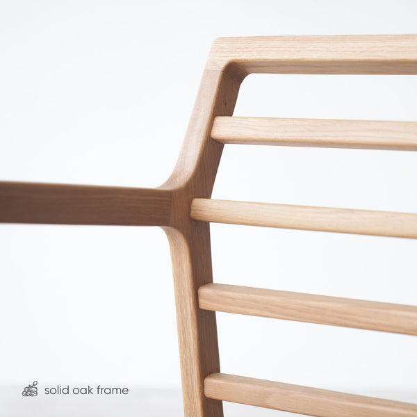 Nysse Leather Armchair | Oak Frame - Saddle