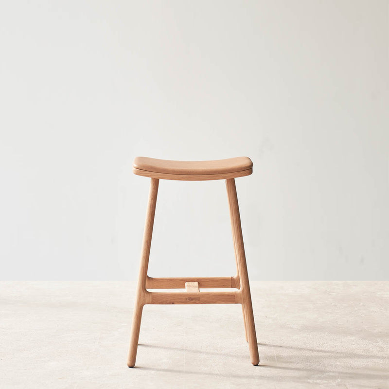 Odd Counter Stool | Oak Frame - Bespoke Leather