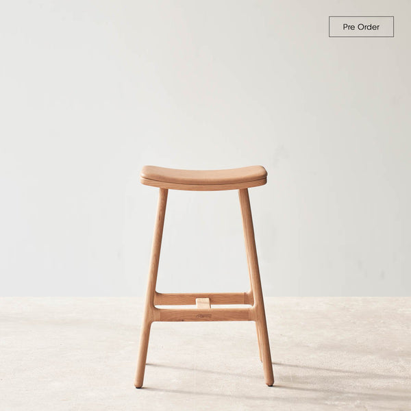 Odd Counter Stool | Oak Frame - Bespoke Leather