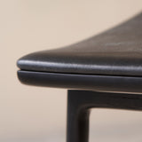 Odd Leather Counter Stool | Black Frame - Coal