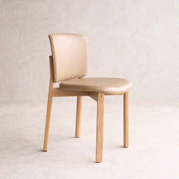 Pinta Leather Dining Chair | Oak Frame - Arena
