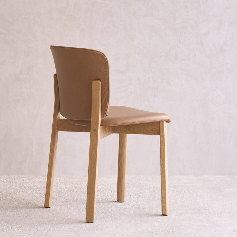 Pinta Leather Dining Chair | Oak Frame - Pecan
