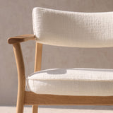 Poise Fabric Armchair | Oak Frame - Panna Cotta