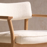 Poise Fabric Armchair | Oak Frame - Panna Cotta