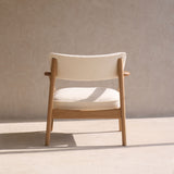 Poise Fabric Armchair | Oak Frame - Panna Cotta
