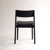 Poise Leather Dining Chair | Black Oak - Charcoal