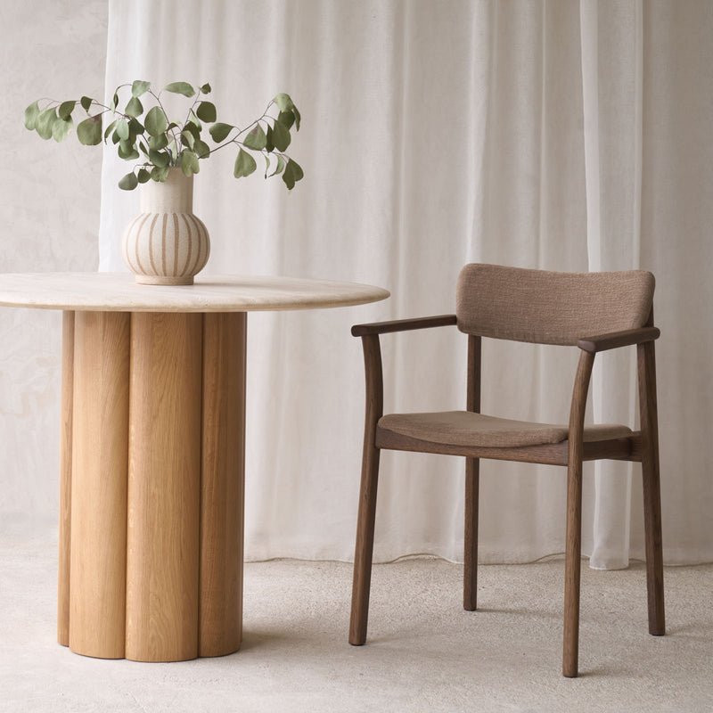 Poise Dining Chair with Arms | Latte Oak Frame - Harvest