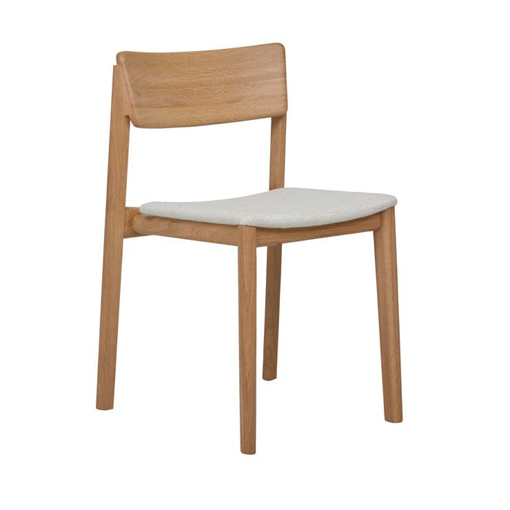 Poise Dining Chair | Oak - Bespoke Fabric
