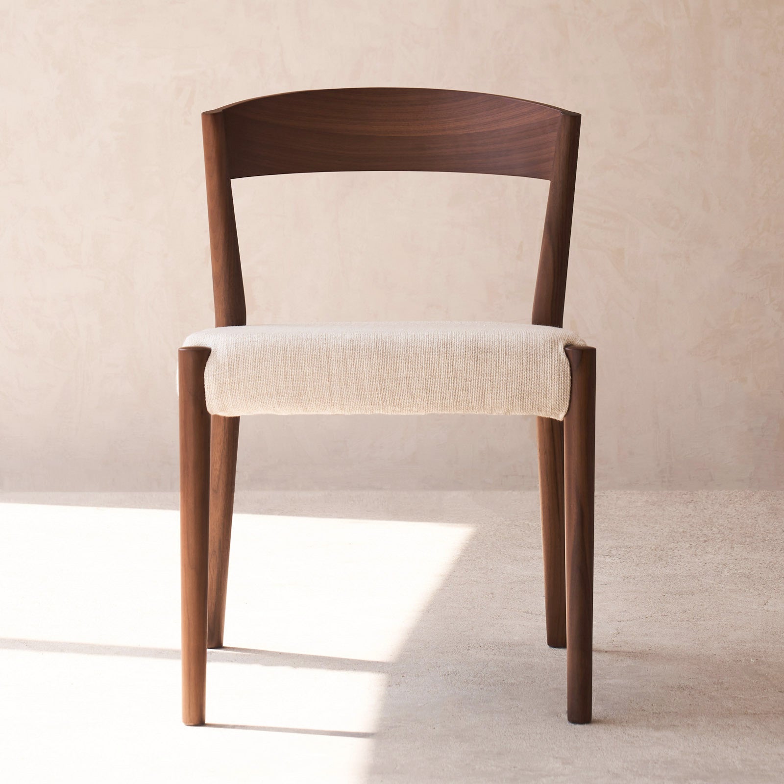 Ronda Fabric Dining Chair | Walnut Frame - Sand – Originals Furniture
