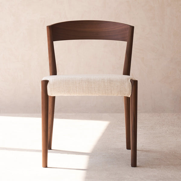 Walnut Ronda Fabric Dining Chair