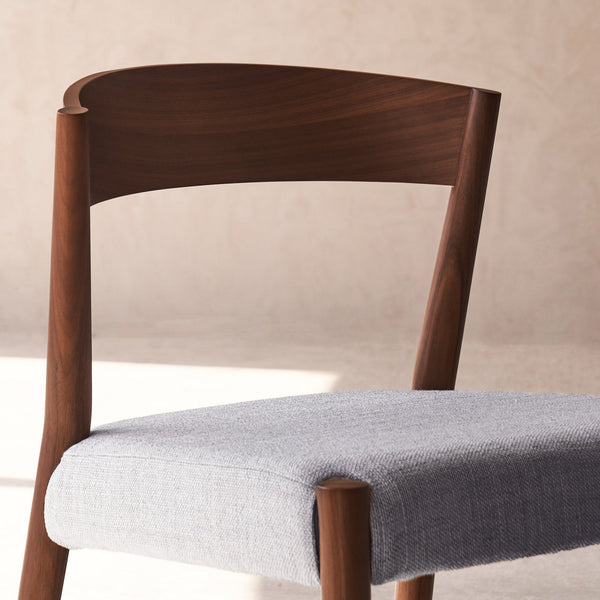 Ronda Dining Chair | Walnut Frame - Bespoke Fabric