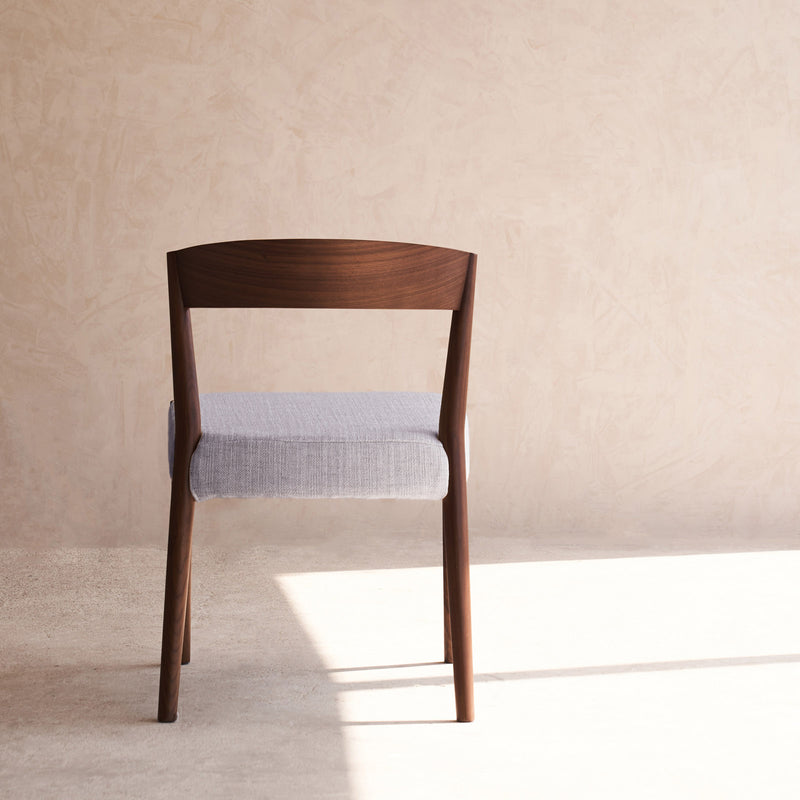 Sketch Ronda Dining Chair Walnut Frame Bespoke Custom Fabric from Originals Furniture Singapore