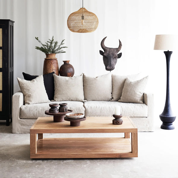 Sketch Beige Flax Brown Sloopy 3 Seater Fabric Sofa from Originals Furniture Singapore