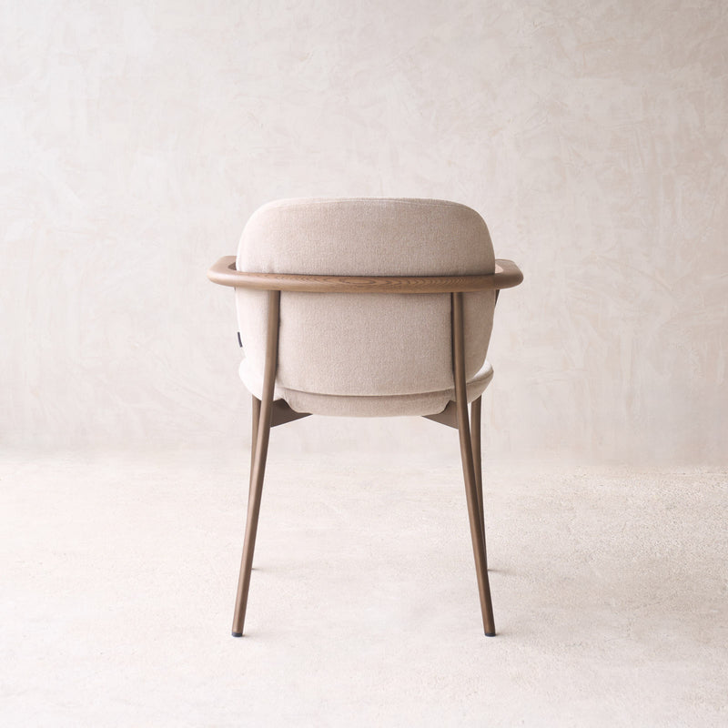Solace Fabric Dining Chair | Latte Oak - Dunes