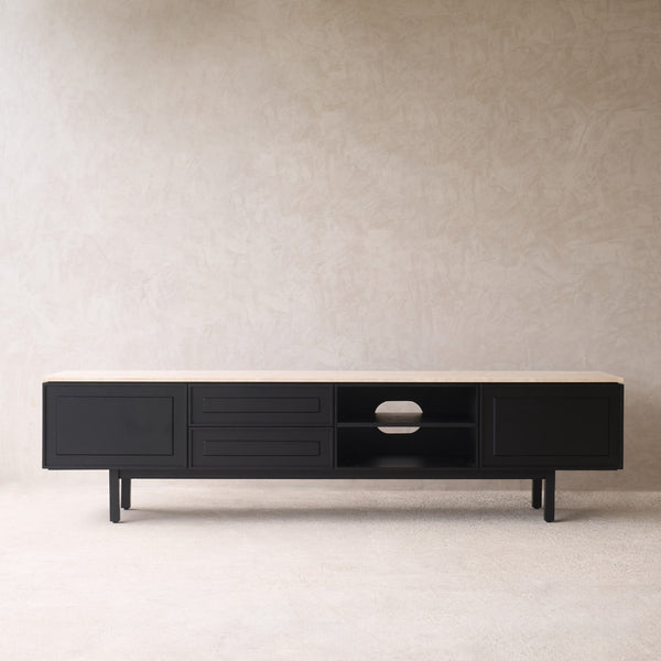 Yorke Oak TV Console | Black Stained Oak