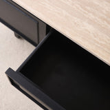 Yorke Oak TV Console | Black Stained Oak