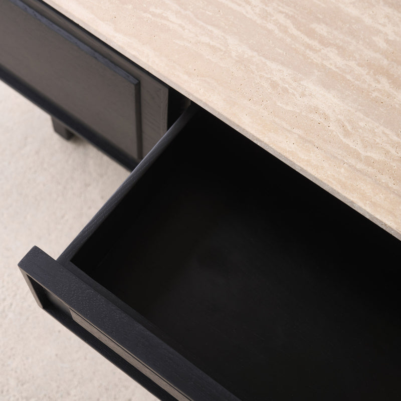 Yorke Oak TV Console | Black Stained Oak