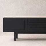Yorke Oak TV Console | Black Stained Oak