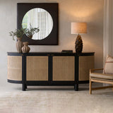 Luna Rattan Sideboard | Teak - Black (200cm) - Originals Furniture