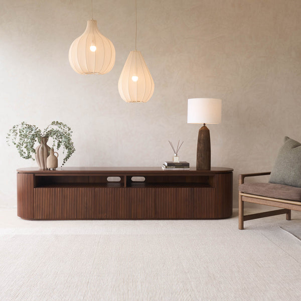 Moher TV Console | Teak - Dark Stained (230cm) - Originals Furniture