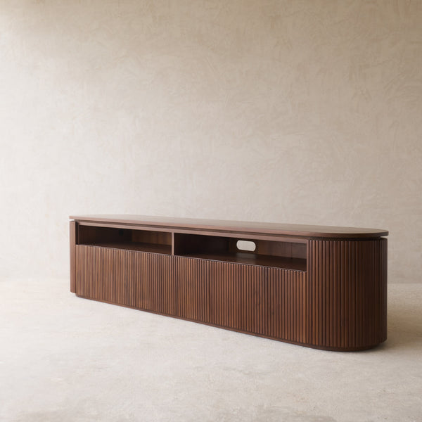 Moher TV Console | Teak - Dark Stained (230cm) - Originals Furniture