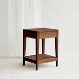 Catalina Bedside Table | Dark Stained Teak (63cm)