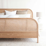 Teak Luna Rattan Bed Frame