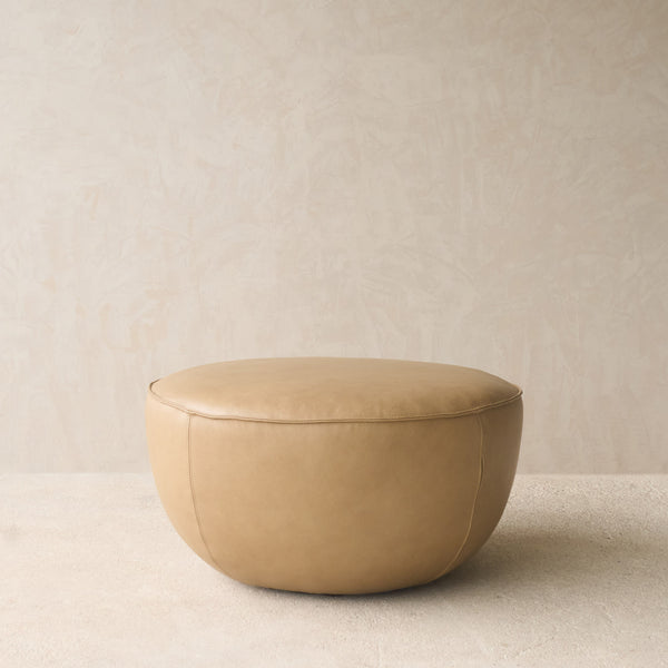 Fable Leather Ottoman | Arena (70cm)