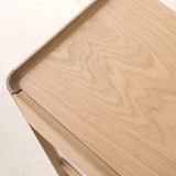 Nell Console | Travertine with Blonde Oak Frame - Originals Furniture