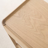 Nell Console | Travertine with Blonde Oak Frame - Originals Furniture