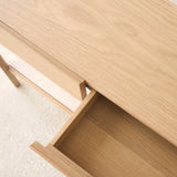 Nell Console | Travertine with Blonde Oak Frame - Originals Furniture