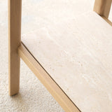 Nell Console | Travertine with Blonde Oak Frame - Originals Furniture
