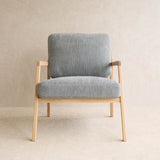 Nysse Fabric Armchair | Oak Frame - Gunmetal