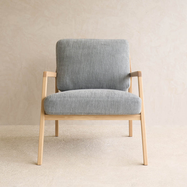 Nysse Fabric Armchair | Oak Frame - Gunmetal