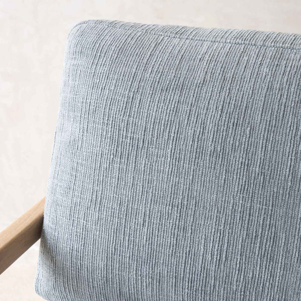 Nysse Fabric Armchair | Oak Frame - Gunmetal - Originals Furniture