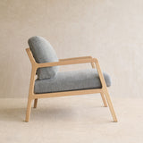 Nysse Fabric Armchair | Oak Frame - Gunmetal